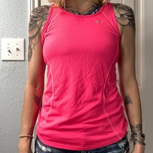 Nike Dry-Fit Women's Small Pink Sports Yoga Workout Racerback Running Tank Top